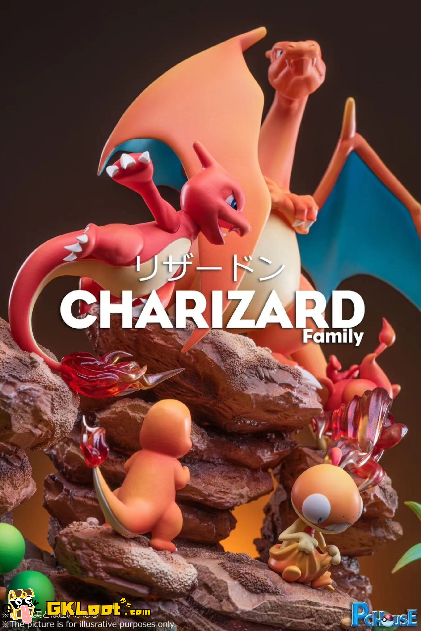 Pre-order * Pchouse Studio Pokemon Charizard group Fire Resin Statue -  Bucket&Shovel