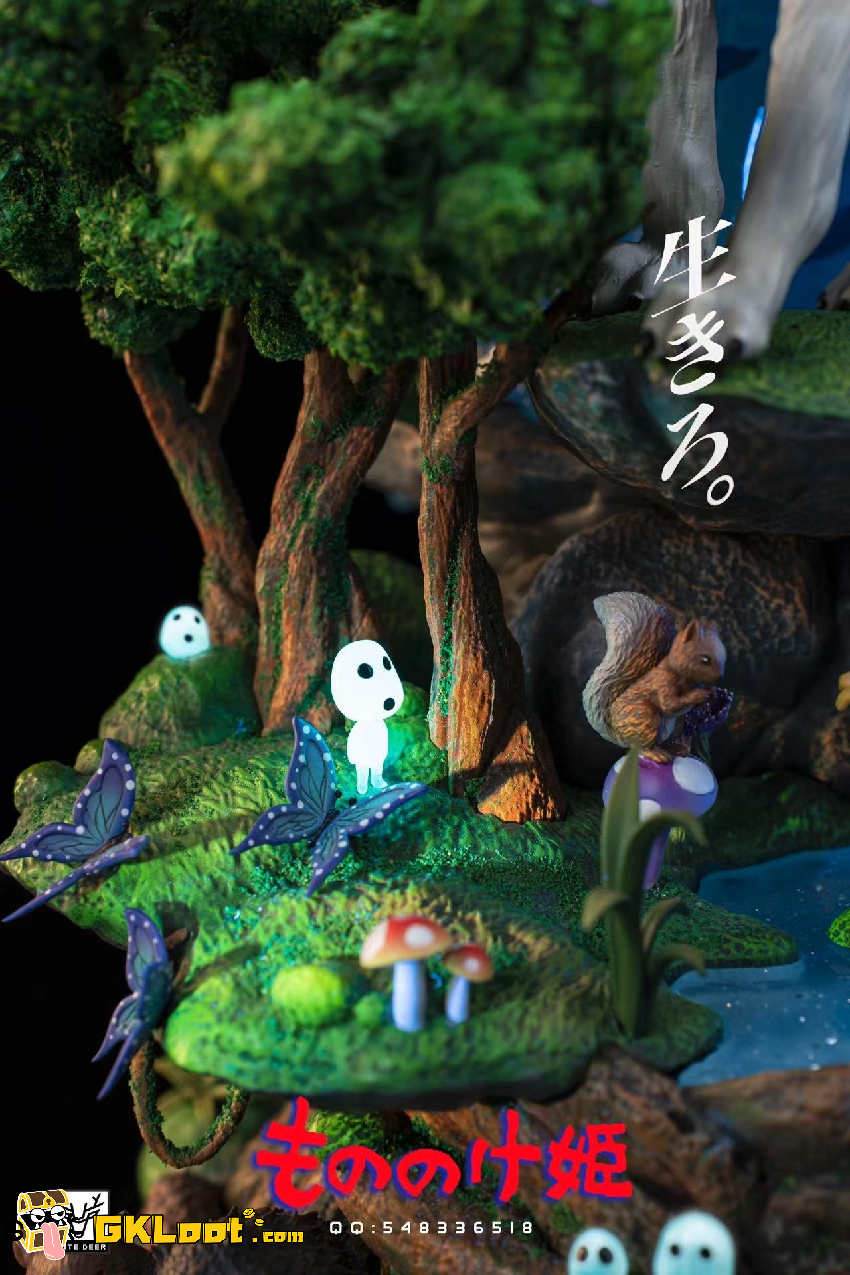 Kodama mononoke diorama ghibli