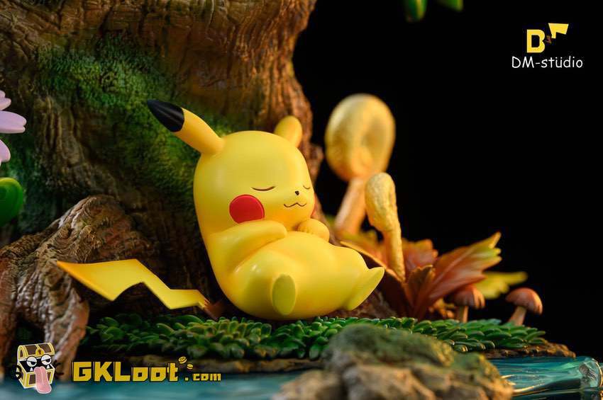 Sleeping Meowth Cosplay Pikachu - Pokemon Resin Statue - Shiny